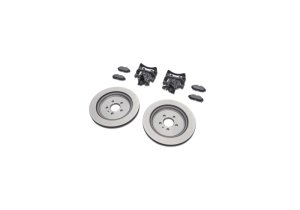 Ford Shelby GT500 Brake Kit - Front + Rear - Ford Racing - Brembo Slotted Rotors + Brembo 6 Piston Calipers - Gloss Black - `13-`14